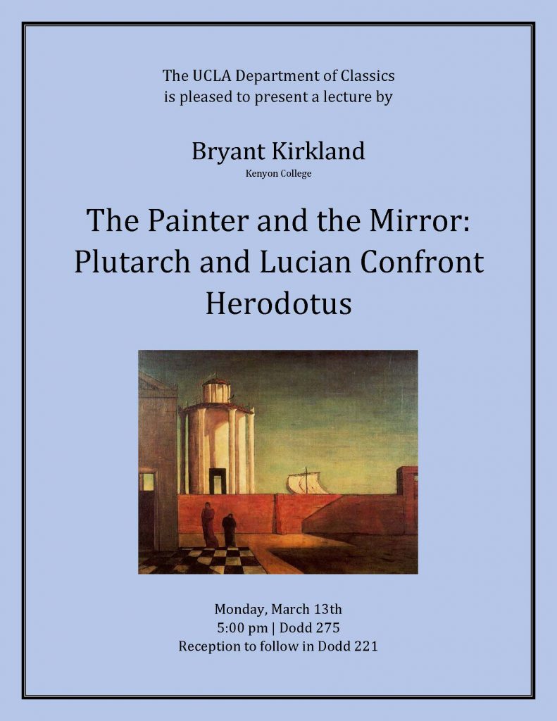 Bryant Kirkland | The Painter and the Mirror: Plutarch and Lucian ...