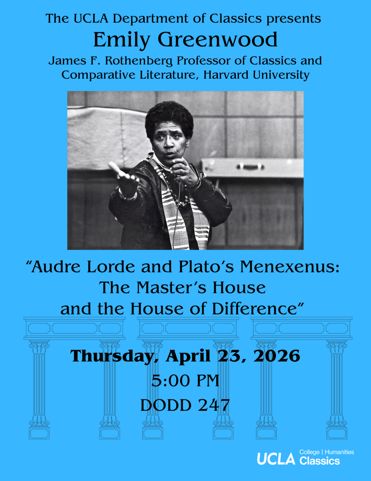 Emily Raber Ucla Emily Greenwood | “Audre Lorde and Plato’s Menexenus: The Master’s ...